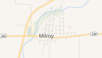Milroy, Indiana map