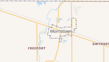 Morristown, Indiana map