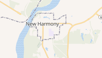 New Harmony, Indiana map