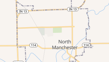 North Manchester, Indiana map