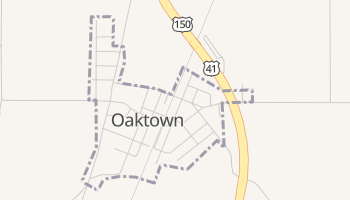 Oaktown, Indiana map
