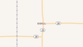 Odell, Indiana map