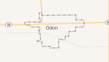Odon, Indiana map