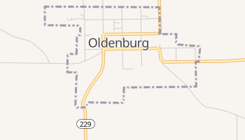 Oldenburg, Indiana map