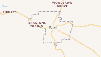 Paoli, Indiana map