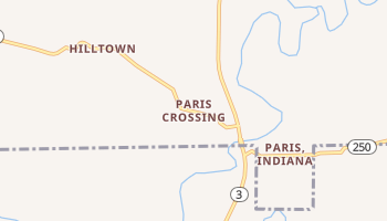 Paris Crossing, Indiana map