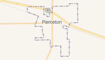 Pierceton, Indiana map