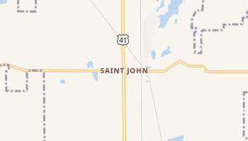 Saint John, Indiana map