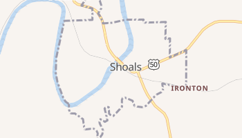 Shoals, Indiana map