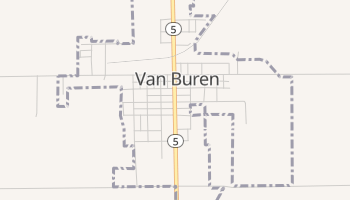 Van Buren, Indiana map