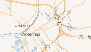 Vincennes, Indiana map