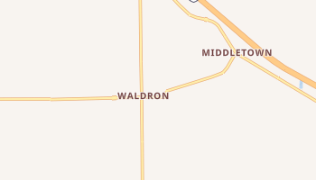 Waldron, Indiana map