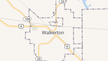 Walkerton, Indiana map