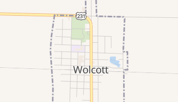 Wolcott, Indiana map