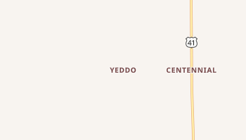 Yeddo, Indiana map
