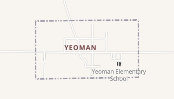 Yeoman, Indiana map