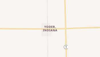 Yoder, Indiana map