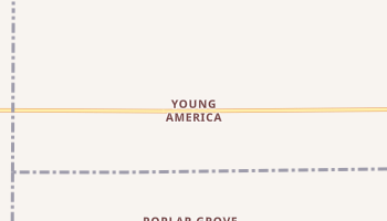 Young America, Indiana map