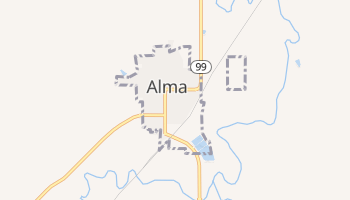 Alma, Kansas map