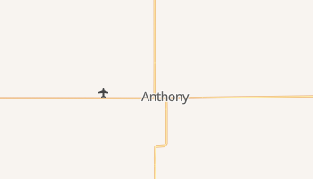 Anthony, Kansas map