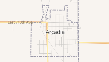 Arcadia, Kansas map