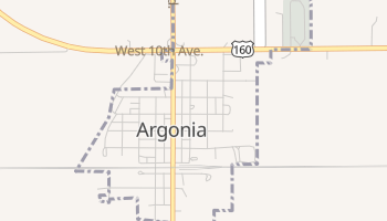 Argonia, Kansas map