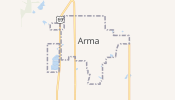 Arma, Kansas map
