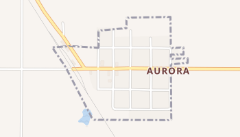 Aurora, Kansas map