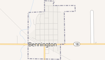 Bennington, Kansas map