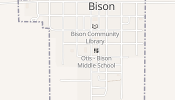 Bison, Kansas map