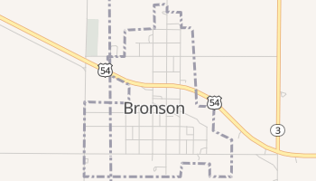 Bronson, Kansas map