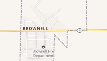 Brownell, Kansas map