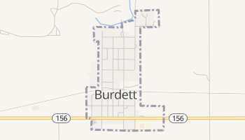 Burdett, Kansas map