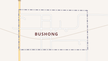 Bushong, Kansas map