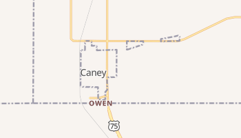 Caney, Kansas map