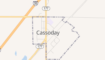 Cassoday, Kansas map