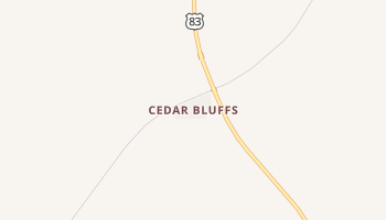 Cedar Bluffs, Kansas map