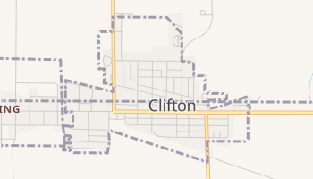 Clifton, Kansas map