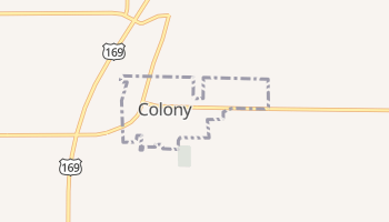 Colony, Kansas map