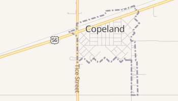 Copeland, Kansas map