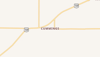 Cummings, Kansas map