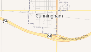 Cunningham, Kansas map