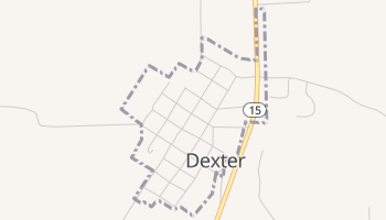 Dexter, Kansas map