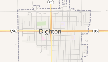 Dighton, Kansas map