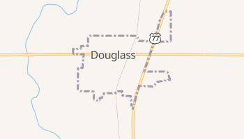 Douglass, Kansas map