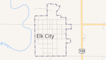 Elk City, Kansas map