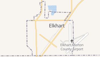 Elkhart, Kansas map