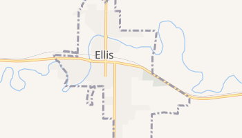Ellis, Kansas map