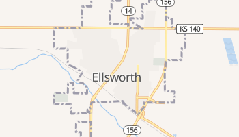 Ellsworth, Kansas map