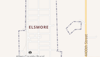 Elsmore, Kansas map